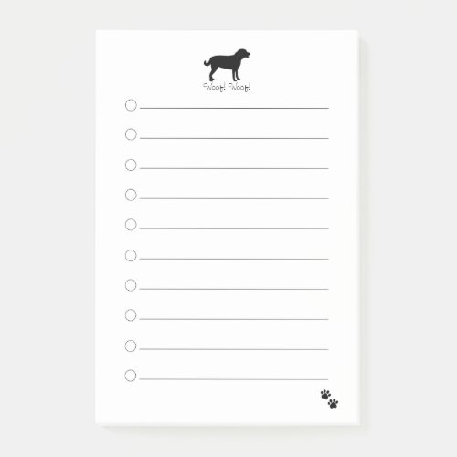 Custom Black Labrador To Do List Notepad