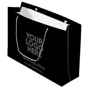 Custom Black Logo Corporate Company Business Large Gift Bag