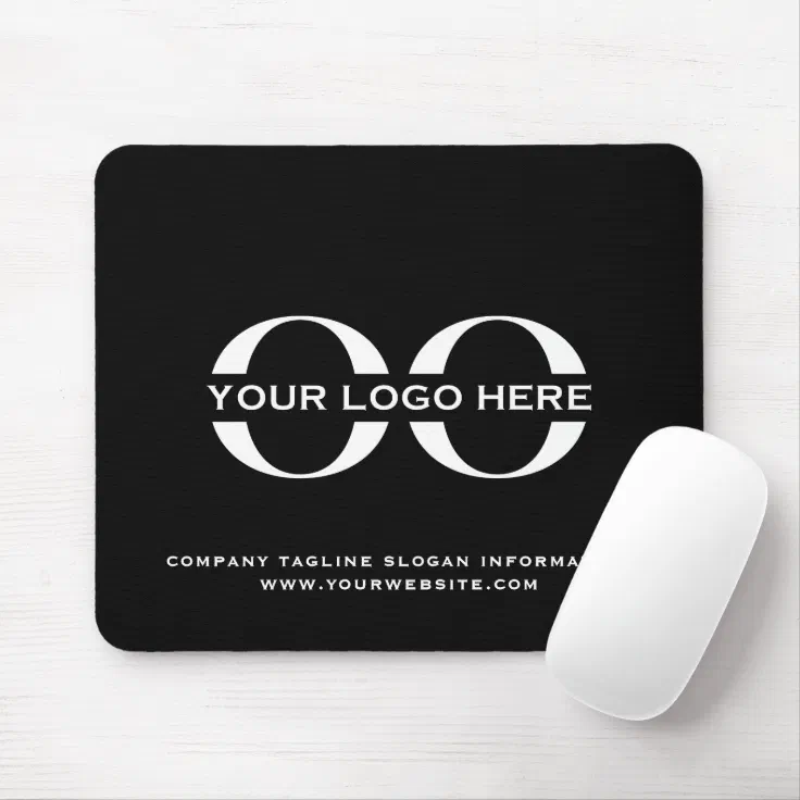 Custom Black Logo Mouse Pad | Zazzle