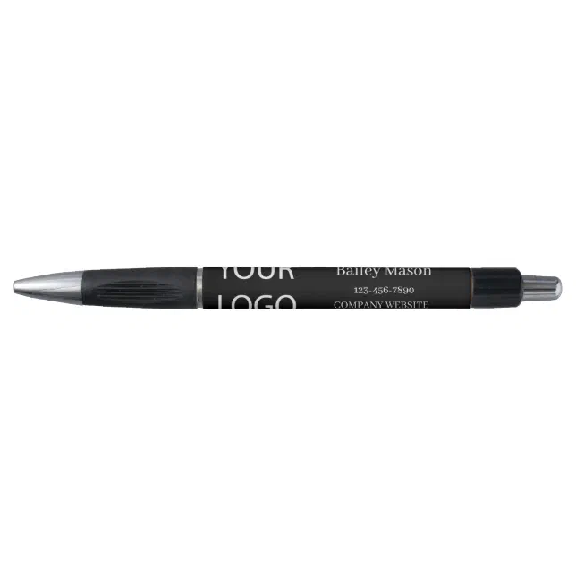 Custom Black Logo Name Ink Pen | Zazzle