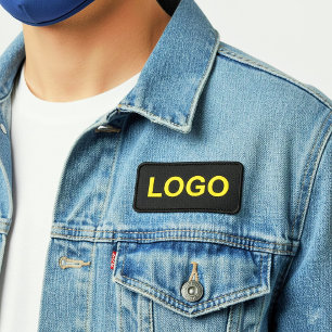 Custom Black Logo Patches for Jackets & Hats 