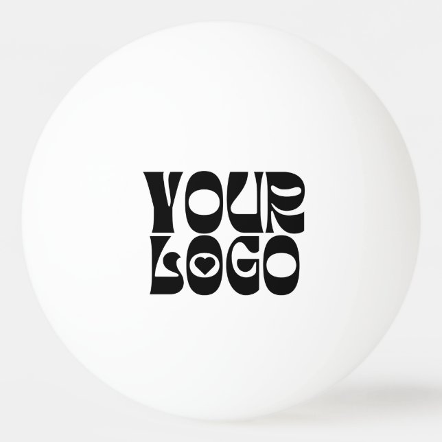 Custom Black Logo Ping Pong Ball (Front)