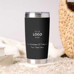 Custom Black Luxury Business Logo Template Insulated Tumbler