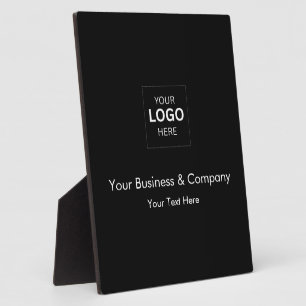 Custom Black Luxury Business Logo Template Plaque