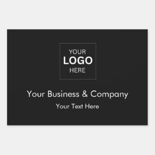 Custom Black Luxury Business Logo Template Wrapping Paper Sheets