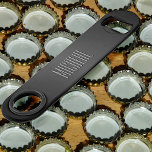 Custom Black Metallic Speed Bottle Opener