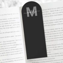 Custom Black Monogram Name Bookmarks