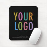 Custom Black Mouse Pad Business Logo Promotional<br><div class="desc">Personalize this mouse pad with your business logo and custom text. It has a cloth surface with a non-slip rubber base. This is a black mouse pad that you can customize to a different color. It's 9.25 inch x 7.75 inch* with a rounded rectangle shape. No minimum order quantity and...</div>