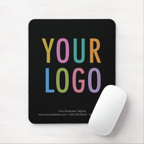 Custom Black Mouse Pad Business Logo Promotional