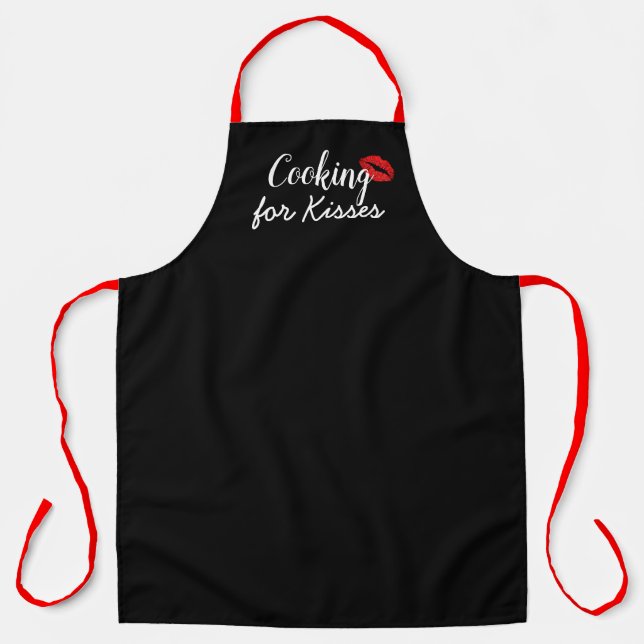 Custom Black Personalized Baking Cooking Apron (Front)