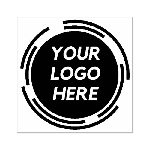 Custom Black Personalized Round Business Logo Rubber Stamp