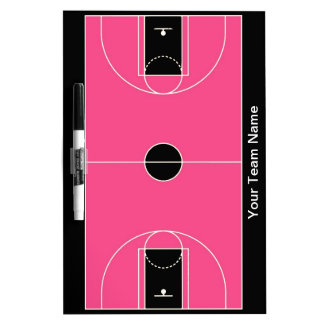 Custom black pink basketball dry erase board
