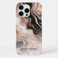 Custom Black Pink Rose Gold Marble Art Pattern Iphone Case | Zazzle