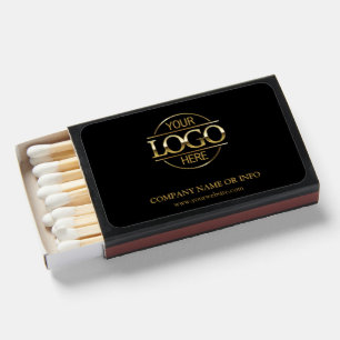 Custom Black Promotional Company Business Logo Matchboxes
