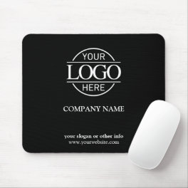 Custom Black Promotional Company Business Logo Mouse Pad