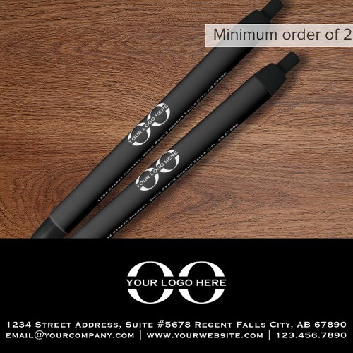 Custom Black Promotional Pen with Logo