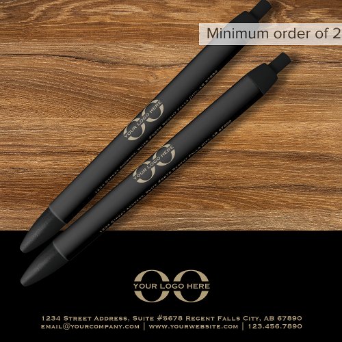 Custom Black Promotional Pen with Logo