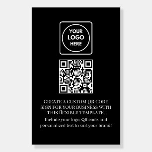 Custom Black QR Sign-In   Visitor & Employee  Foam Board