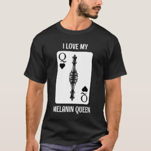 Custom BLACK QUEEN CARD Chess Piece T-Shirt