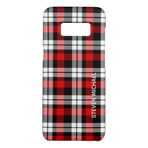 Custom Black Red Buffalo Lumberjack Check Pattern Case_Mate Samsung Galaxy S8 Case