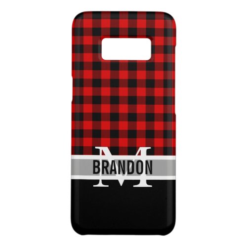 Custom Black Red Buffalo Lumberjack Check Pattern Case_Mate Samsung Galaxy S8 Case