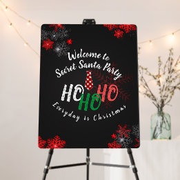 Custom Black Red indoor & outdoor Party Christmas Foam Board