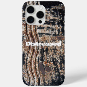 Custom Black Rusty Metal Grunge Photograph iPhone 15 Pro Max Case
