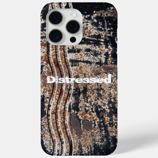 Custom Black Rusty Metal Grunge Photograph Case-Mate iPhone Case (Back)
