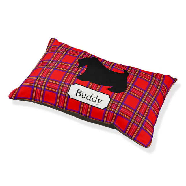Custom Black Scottish Terrier Scotty Dog Pet Bed Zazzle