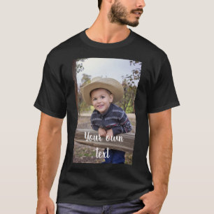 Custom. Black Shirt. Add Your own Photo and Text! T-Shirt