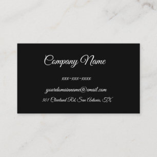 Custom Black Simple Business Card