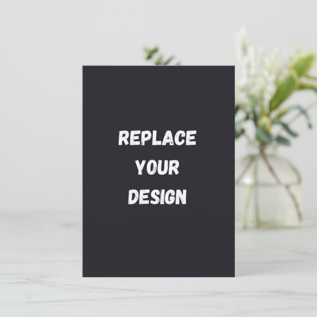 Custom black simple Design Add Photo or Text Advice Card (Standing Front)