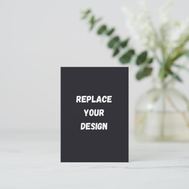 Custom black simple Design Add Photo or Text Advice Card (Standing Front)