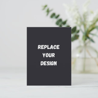 Custom black simple Design Add Photo or Text Advice Card