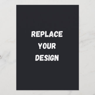 Custom black simple Design Add Photo or Text Advice Card