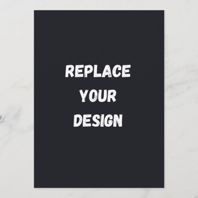 Custom black simple Design Add Photo or Text Advice Card (Front)