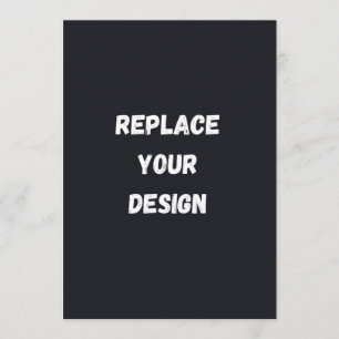 Custom black simple Design Add Photo or Text Advice Card