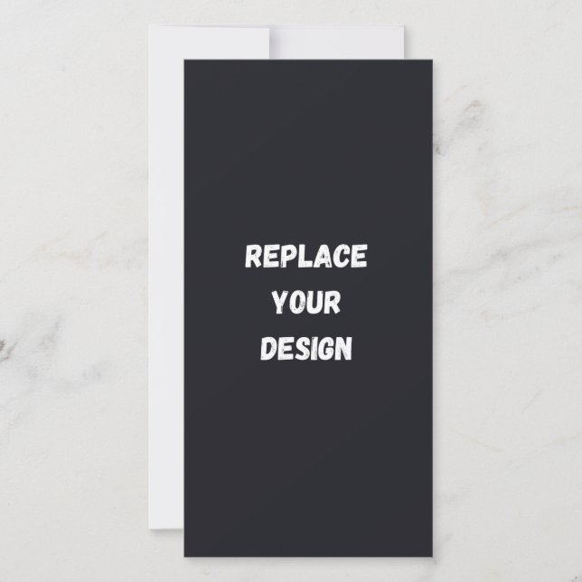 Custom black simple Design Add Photo or Text Announcement (Front)