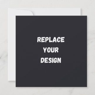 Custom black simple Design Add Photo or Text Announcement