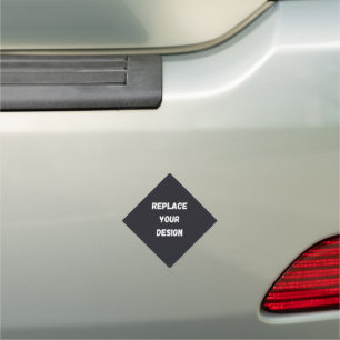 Custom black simple Design Add Photo or Text Car Magnet