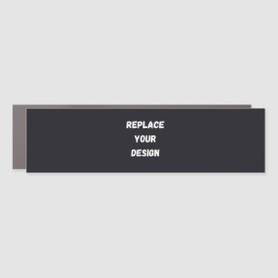 Custom black simple Design Add Photo or Text Car Magnet