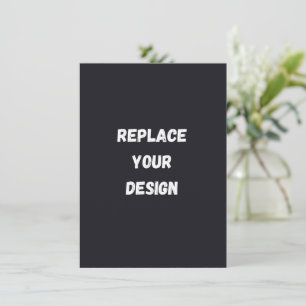 Custom black simple Design Add Photo or Text Enclosure Card