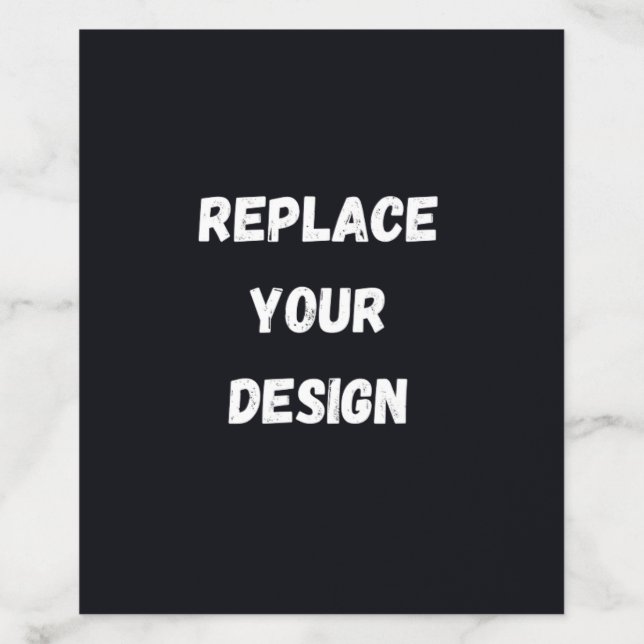 Custom black simple Design Add Photo or Text Envelope Liner (Design)