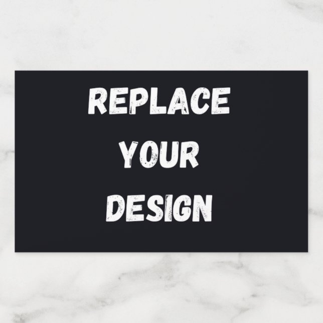 Custom black simple Design Add Photo or Text Envelope Liner (Design)