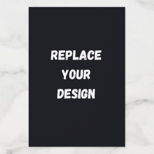 Custom black simple Design Add Photo or Text Envelope Liner