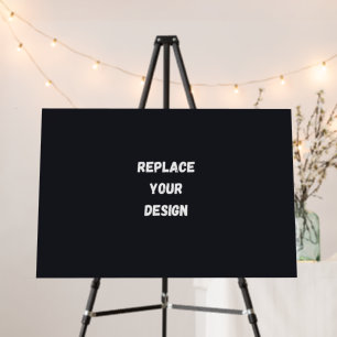 Custom black simple Design Add Photo or Text Foam Board