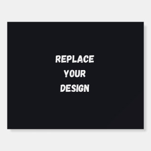 Custom black simple Design Add Photo or Text Foam Board