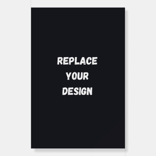 Custom black simple Design Add Photo or Text Foam Board