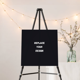 Custom black simple Design Add Photo or Text Foam Board