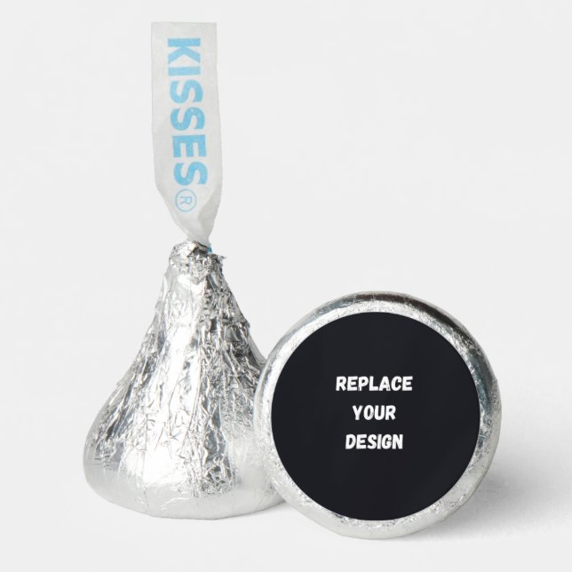 Custom black simple Design Add Photo or Text Hershey®'s Kisses® (Front)